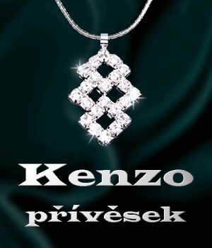 Kenzo přívěsek - strass stříbřený